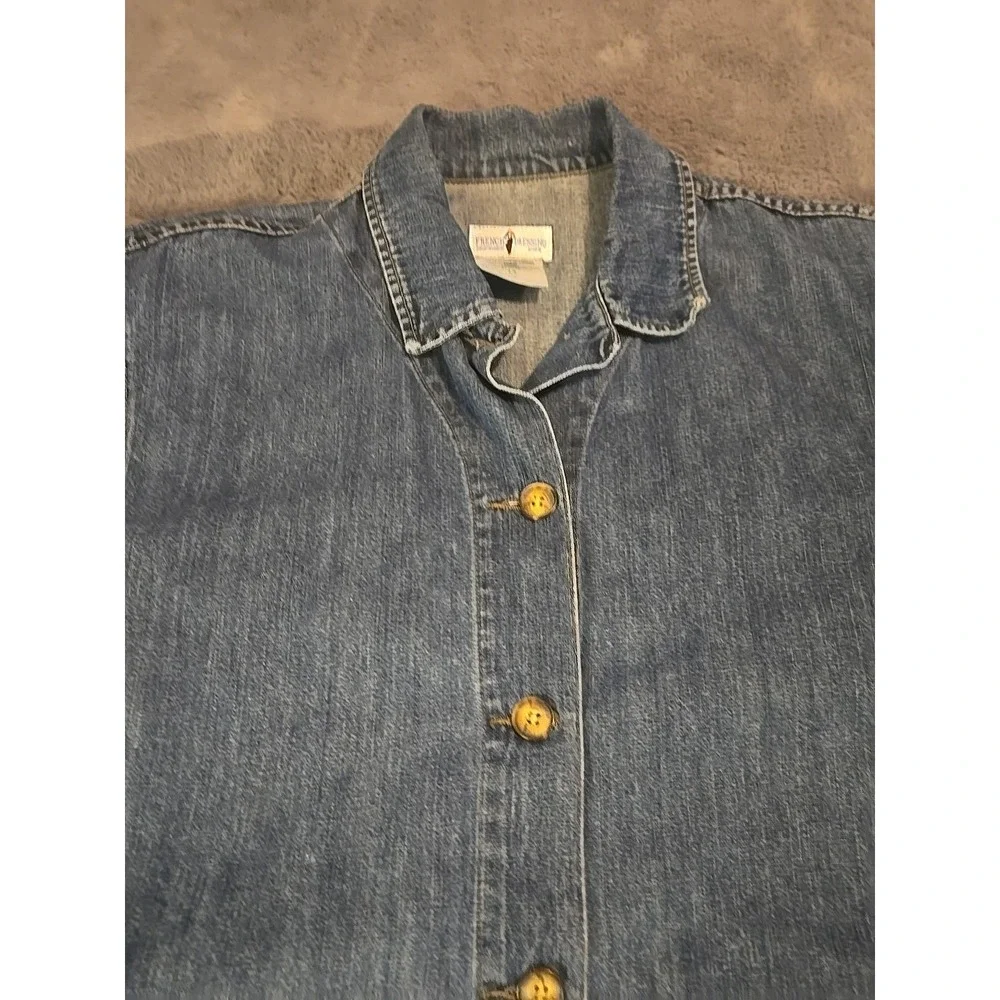 Vtg French Dressing FDJ Denim Jacket Womens 14 Paris Keystone Made In Canada 90s